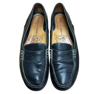 Martin Dingman Men's Black Leather Penny Loafers Shoes Size 8 1/2 M